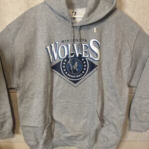 NBA Minnesota Timberwolves New Men's Hoodie Sweatshirt Size XL Basketball Gray